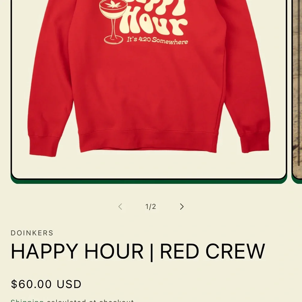 Happy Hour Doinker Red Sweater - Picture 7 of 7
